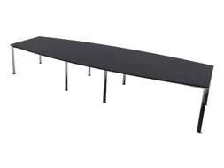 vergadertafel,HxBxD 740x4000x1400mm,vatvormig,CC-zwart