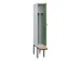 locker met bank,voor scheiding van kleding,HxBxD 2120x300x815mm,1vak
