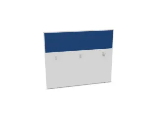 baliepaneel,v. bureau,aanbouw achter,B 1400mm,Bl-wit,BN6016-blauw - 1