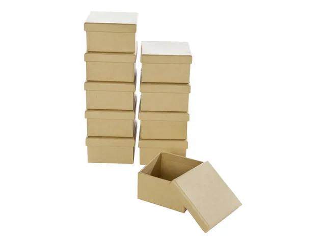 Doos karton Folia mini 7,5x7,5x4,5cm 10 stuks kraft