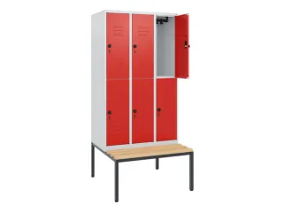 Dubbeldekse dekenkist,HxBxD 1950x900x815mm,3x2vak.,vak B 300mm - 2