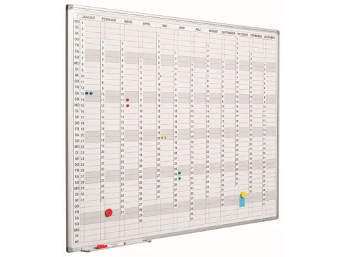 Verticale Jaarplanner Magnetisch 60x90cm Duits Softline profiel 8mm