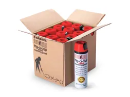 Markeerspray Voor Bouwplaatsen Rood Fluorescerend 500Ml