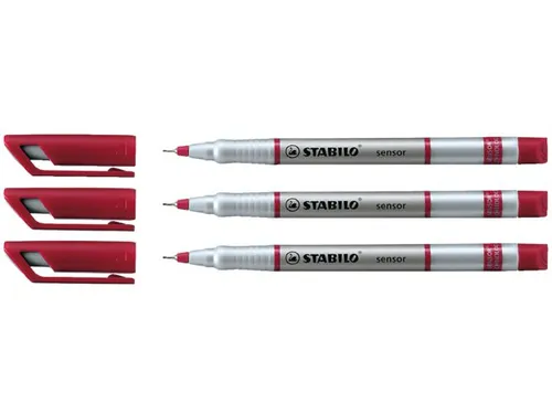 Fineliner STABILO Sensor 189/40 fijn rood