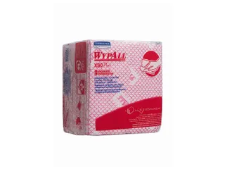Wypall sopdoek X80 Plus Hydroknit ¼-vouw rood - 1