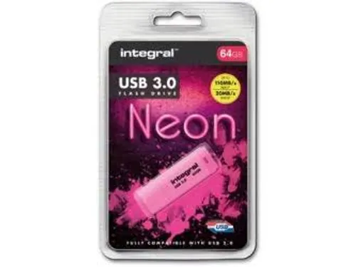 USB stick 3.0 Integral Neon USB-A 64GB roze
