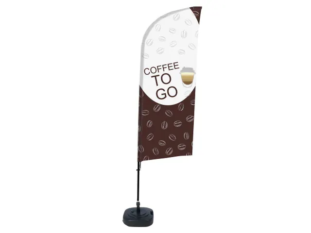 Promotievlag Alu Wind complete set "Coffee to Go"