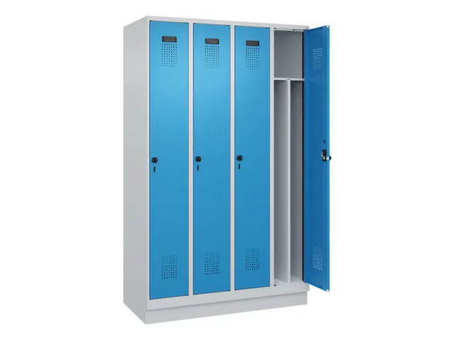 locker voor scheiding van kleding,HxBxD 1950x1200x500mm,4vak