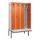 locker met bank,voor scheiding van kleding,HxBxD 2120x1200x815mm,4vak