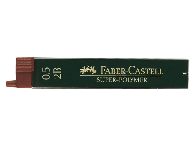 Potloodstift Faber-Castell 0.5mm 2B 12stuks | FaberCastellShop.nl