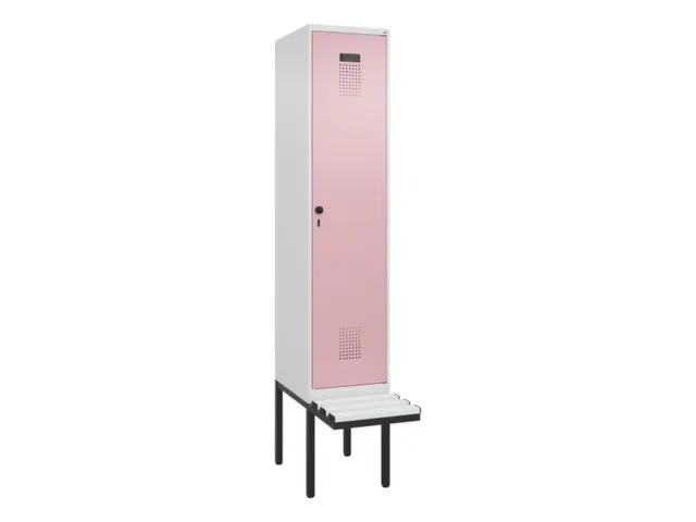 locker met bank,voor scheiding van kleding,HxBxD 2120x400x815mm,1vak