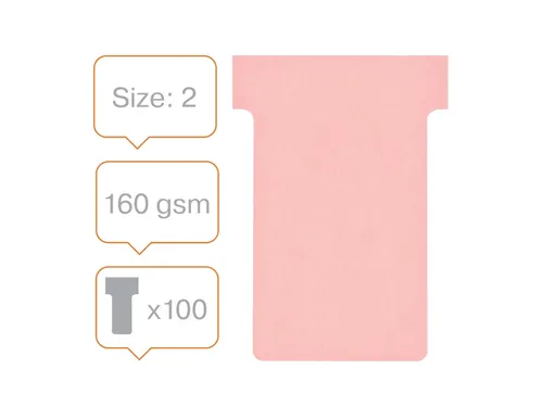 Planbord T-kaart Nobo nr 2 48mm roze