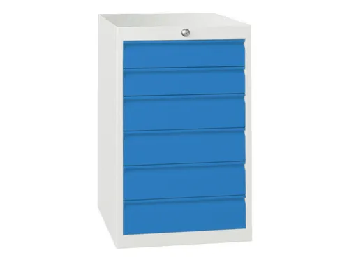 ladekast HxBxD 800x500x600mm 6laden slot RAL7035 front RAL5012