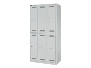 Dubbeldekse garderobekast,HxBxD 1850x900x500mm,3x2vak.,vak B 300mm - 4