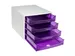 Module de classement Ecobox Linicolor 4 tiroirs - Violet