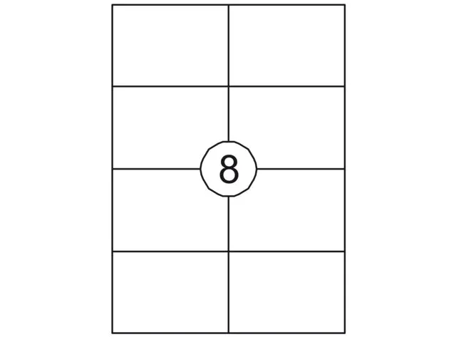 Etiket Rillstab 105x74mm Wit 800 Stuks