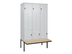 Z-garderobekast,HxBxD 2120x1200x815mm,6vak,vak B 400mm,draaigrendel