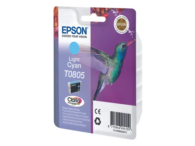 Singlepack Light Cyan T0805 Claria Photographic Ink