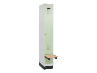 locker met bank,HxBxD 1950x300x815mm,1vak,vak B 300mm,cilinderslot - 2