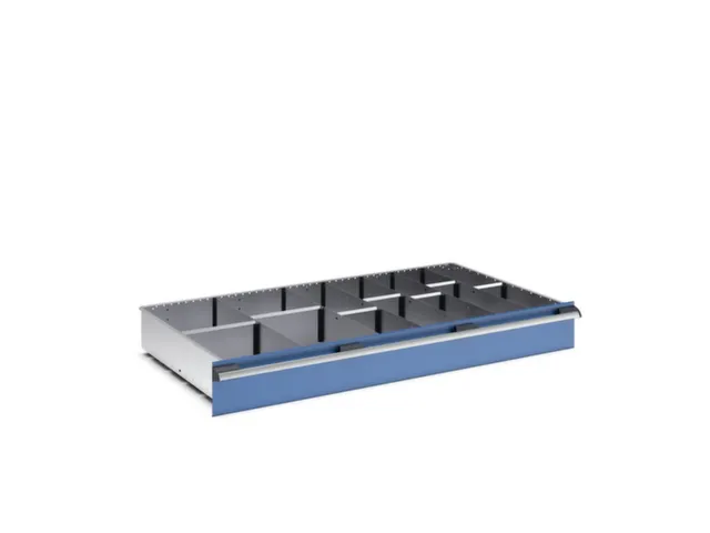 indelingsset,7lengteverdeler/6scheidingsplaten,v. front H 150mm