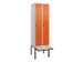 locker voor scheiding van kleding,HxBxD 2120x600x815mm,2vak