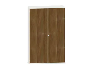 kantoorkast,HxBxD 1920x1200x430mm,decor romp wit,decor front noten - 1