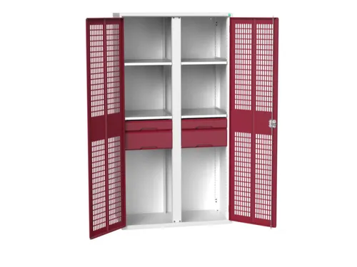 universele kast,HxBxD 2000x1050x550mm,4xStalen bodem,4lade(n)
