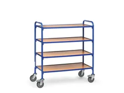 bijzetwagen,draagverm. 250kg,4etage(s),laadvl. LxB 940x470mm,houtetage