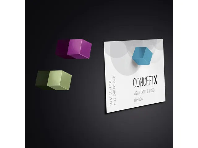 Magneten Sigel voor glasbord set 3kleuren C5 sterk 11x11x11mm turquois