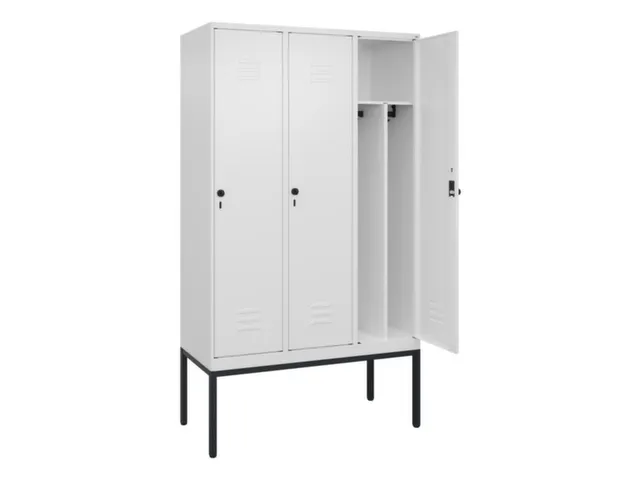 locker voor scheiding van kleding,HxBxD 2120x1200x500mm,3vak