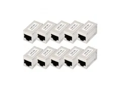 Modulaire CAT6A-koppeling, volledig afgeschermd van RJ45 naar RJ45 10s