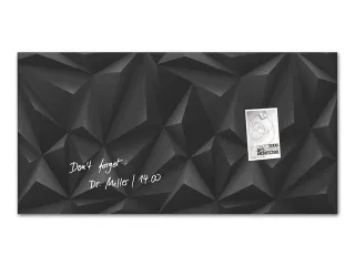 Glas/magneetbord Sigel Artverum 91x46 Zwart Diamond - 1
