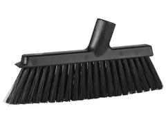 Vikan 31039 stofferbezem met haakse schroefdraad 250mm Zwart