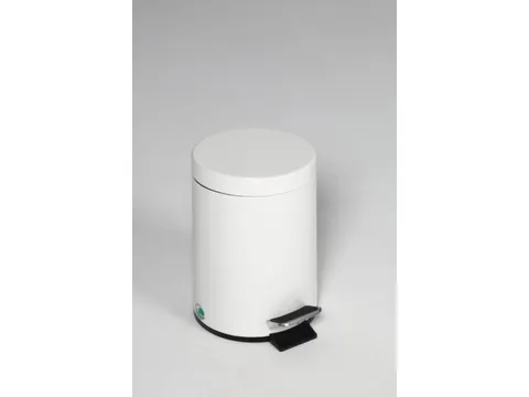 pedaalemmer,12l,HxØ 400x250mm,binnenbak kunststof,romp staal wit