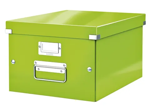 Opbergbox WOW Click & Store 281x200x370mm groen 85% gerecycled karton