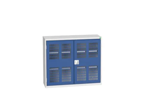 wandkast 900x1050x350mm 2xStalen bodem sokkel Ral 7035 front Ral 5010