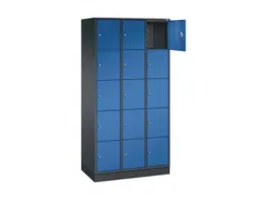 lockerkast,HxBxD 1950x920x500mm,3x5vakken,cil.-slot,sokkel