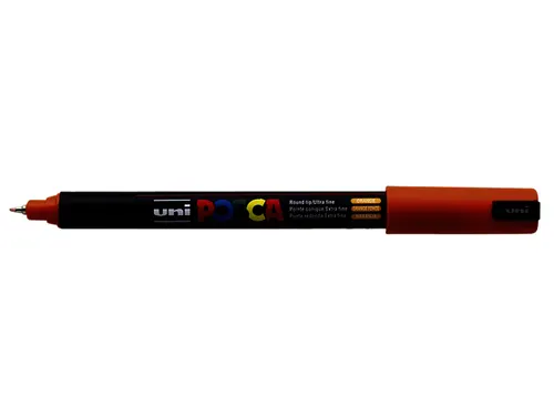 Verfstift Posca PC1MR Extra Fijne punt 0,7mm Donkeroranje