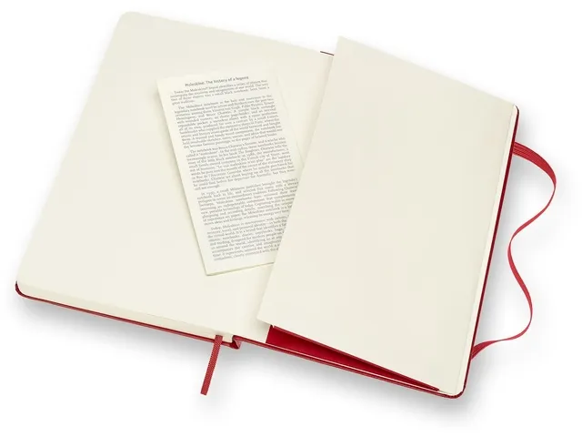 Notitieboek Moleskine large 130x210mm lijn hard cover scarlet red