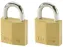 Hangslot MasterLock 120EURT 2 gelijksluitend messing 20mm