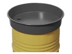 trechter,v. 200l vat,HxØ 135x650mm,aftapbuis recht,staal,poedercoat.