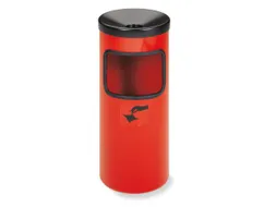 Afval/asbak-Veiligheidsafvalbak Vloeropstelling HXØ 410X180Mm Rood