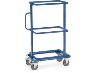 Bijzetwagen 32900 3 Etages Zonder Legborden 200kg 600x400mm Ral5007 - 1