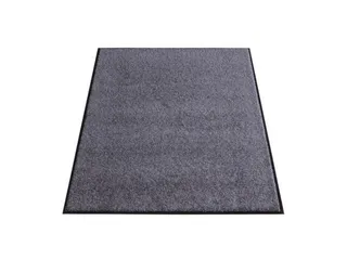 Schoonloopmat Binnen 90x150 Wasbaar Grijs - 1