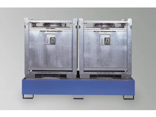 Opvangbak 2x Ibc Opvangvol. 1000l Staal 485x 2680x1300mm Ral 5015