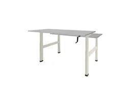 Dextro Slinger Duo zit/sta Bureau 180cm frame Wit blad Lichtgrijs