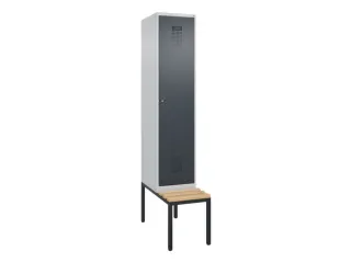 locker met bank,HxBxD 2120x400x815mm,1vak,vak B 400mm,cilinderslot - 2