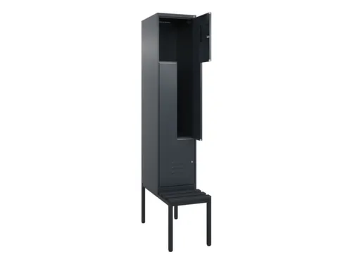 Z-garderobekast,HxBxD 2120x400x815mm,2vak,vak B 400mm,cil.-slot