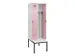 locker met bank,voor scheiding van kleding,HxBxD 2120x600x815mm,2vak