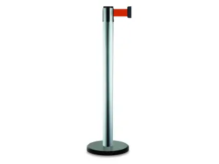 Afzetsysteem Paal Pure HxØ 985x70mm Band 2m Zilverkleurig Rood - 2